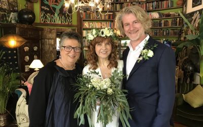 Humanist wedding held outside