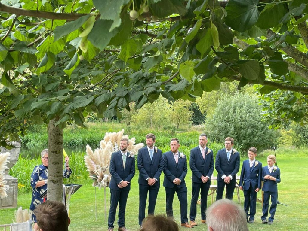 Photos of Pheobe and Phil's Humanist wedding ceremony at Oxnead Hall, Suffolk.
